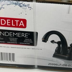 Delta Windemere 4” centers faucet oil rubbed bronze NIB